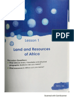 Land and Resources of Africa - Lesson 1