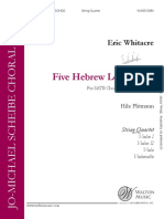 Five Hebrew Love Songs String Parts Download Edition