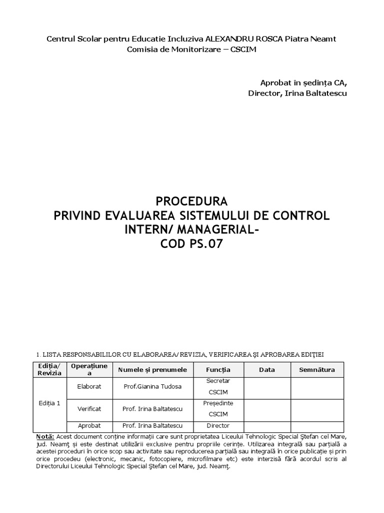 PS 07 Evaluarea SCIM | PDF