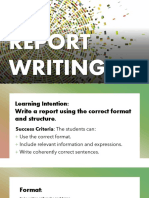 GR 11 - Report Writing