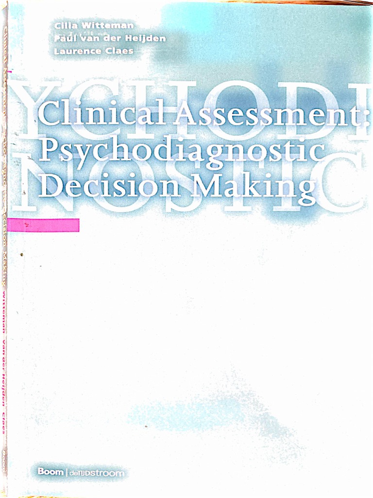 Clinical Assessment Psychodiagnostic Decision Making | PDF