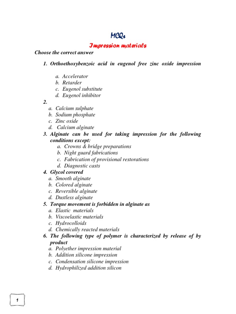 Applied Materials MCQ PDF Dental Composite Composite Material