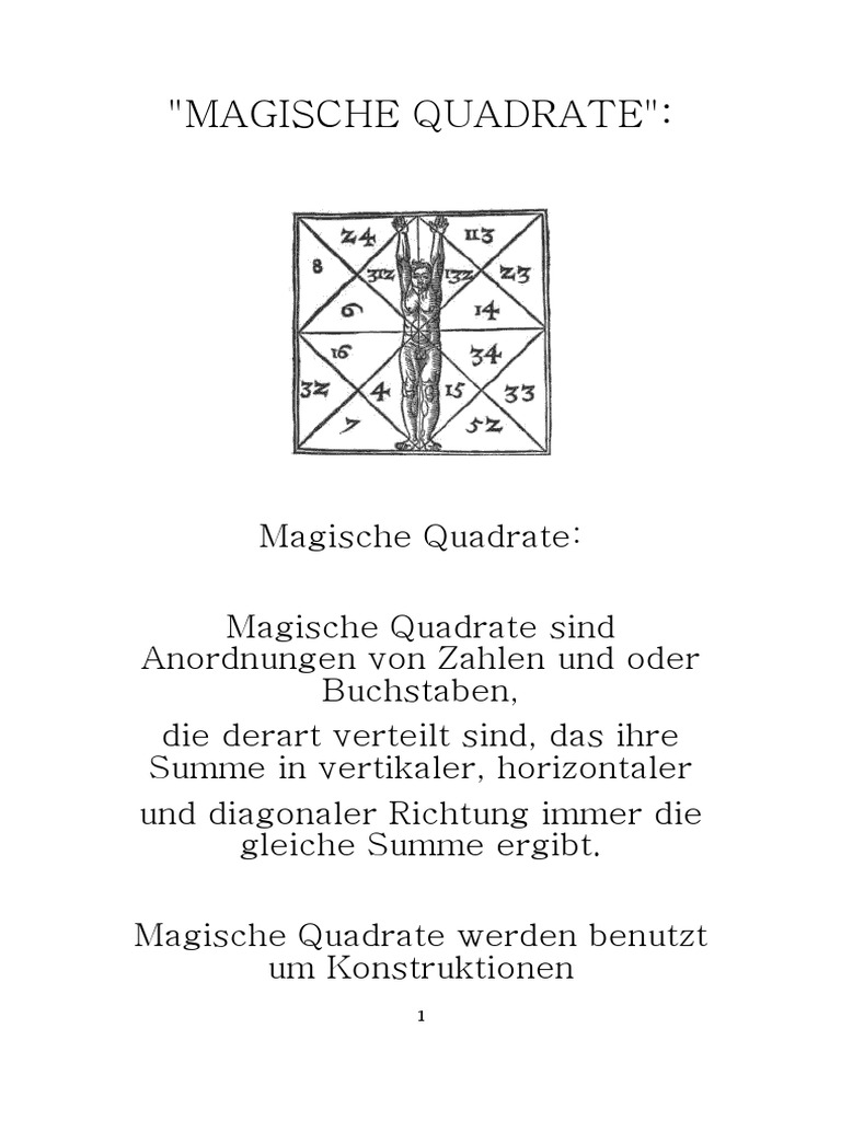 Magische Quadrate | PDF