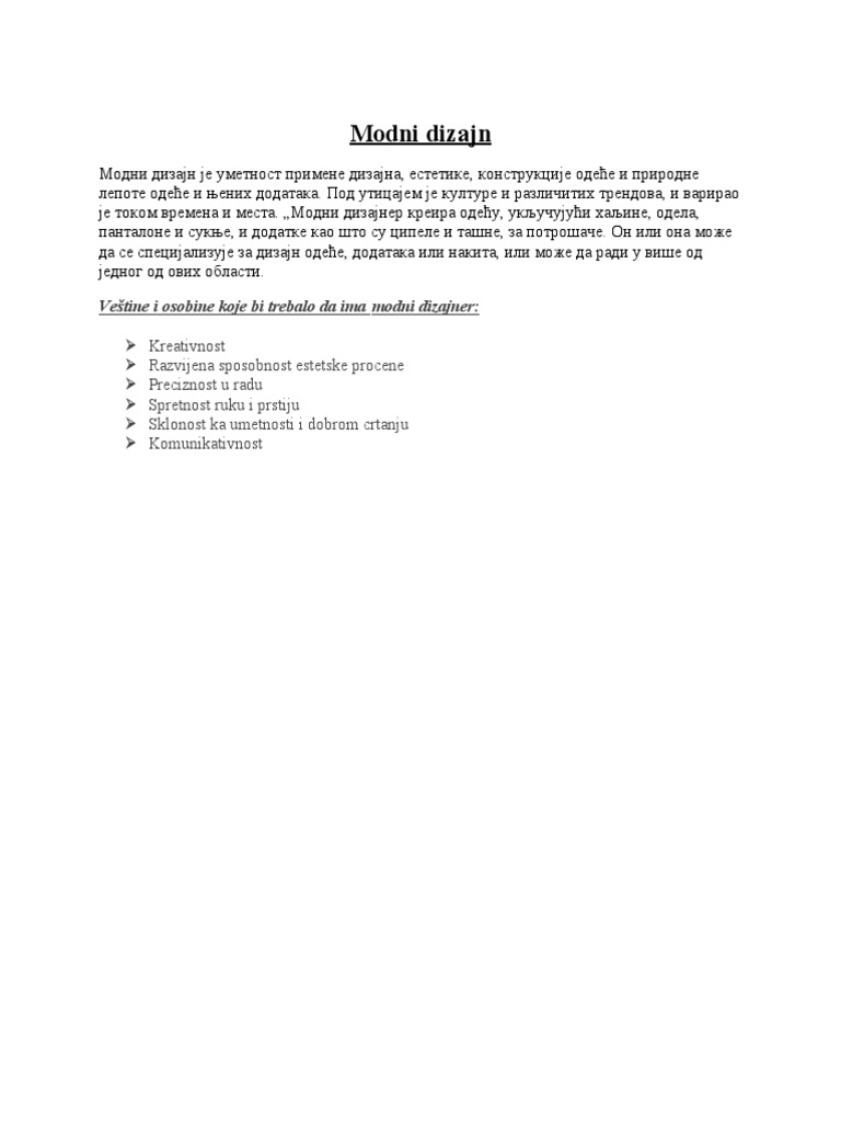 Modni Dizajn | PDF