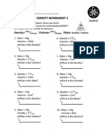 Density Worksheet 1