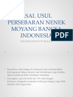 Asal Usul Persebaran Nenek Moyang Bangsa Indonesia