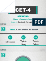 Chapter 3 Question & Answer Lesson 15: Speaking