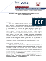 Gastaldo_2020 - REFLEXÃO SOBRE OS LIMITES DA RACIONALIDADE TÉCNICA NAFORMAÇÃO DO PROFESSOR
