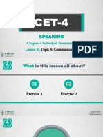 Chapter 4 Individual Presentation Lesson 24: Speaking