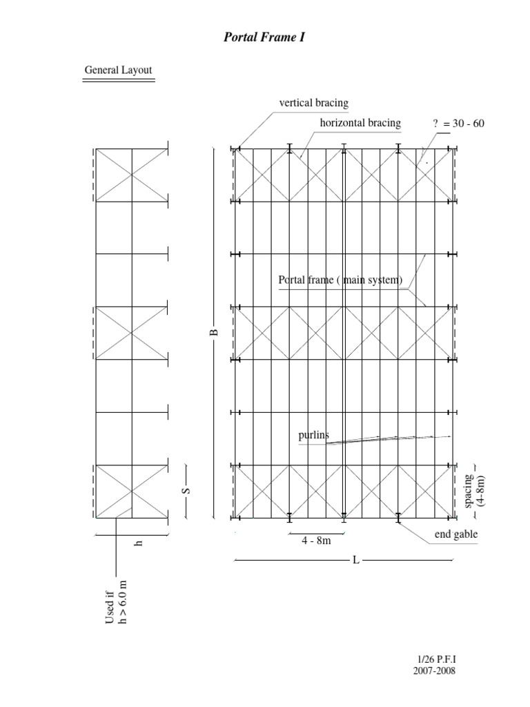 Portal Frame Pdf Civil Engineering Building