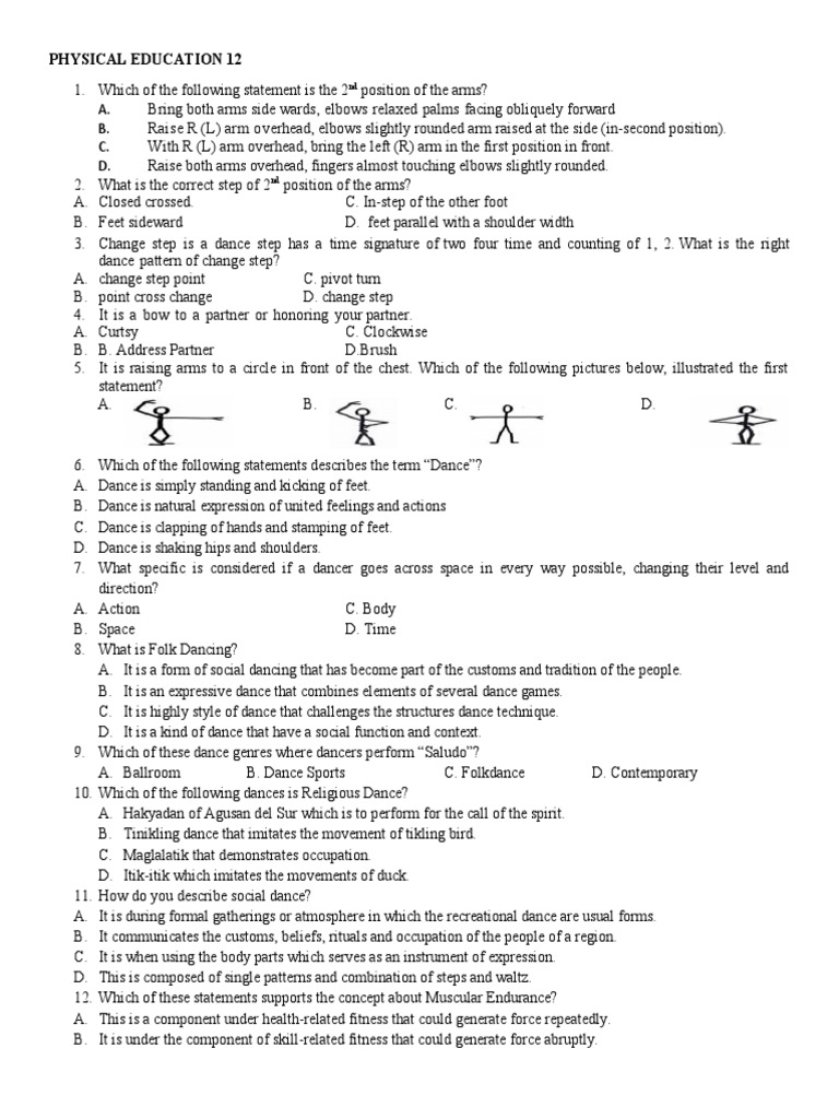 Grade 12 Physical Education Reviewer | PDF | Dances | Physical Fitness