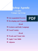 Workshop Agenda 2004-07-11