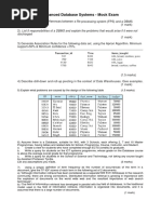 Advanced Database Systems - Mock Exam