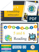 B1 - Activity 5 and 6 - Reading