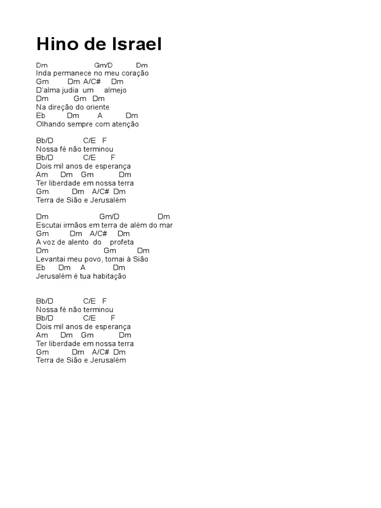 Hino de Israel PDF | PDF