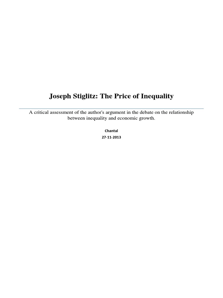 Joseph Stiglitz The Price of Inequality PDF