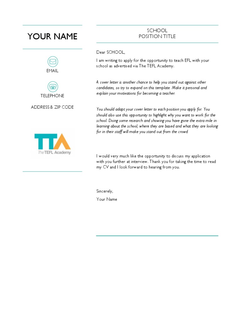 Cover Letter Template PDF