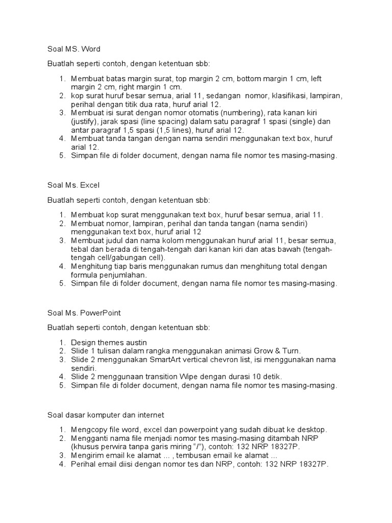 Tes PBB | PDF