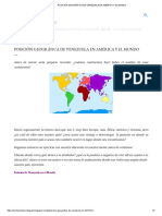 Posición Geográfica de Venezuela en América y El Mundo