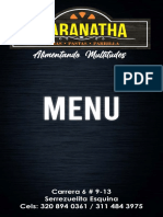 Menu Maranatha Mayo 2023