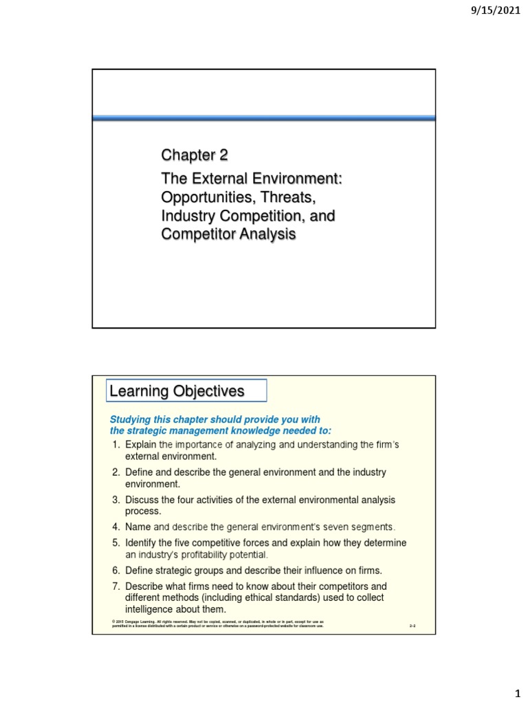 2 The External Environment Analysis | PDF | Market (Economics ...