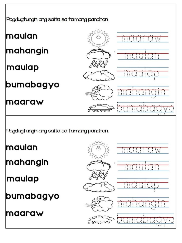 Weather Worksheet PDF
