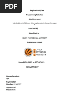 Begin With C/C++: Programming Pathshala A Training Report