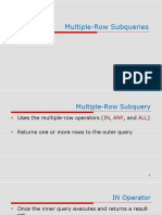 Chapter 14-2 Subqueries Multiple-Row