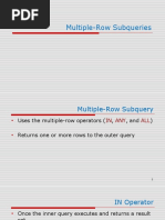 Chapter 14-2 Subqueries Multiple-Row