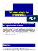 Psicossociologia Das Organizacoes- Aula I (1)
