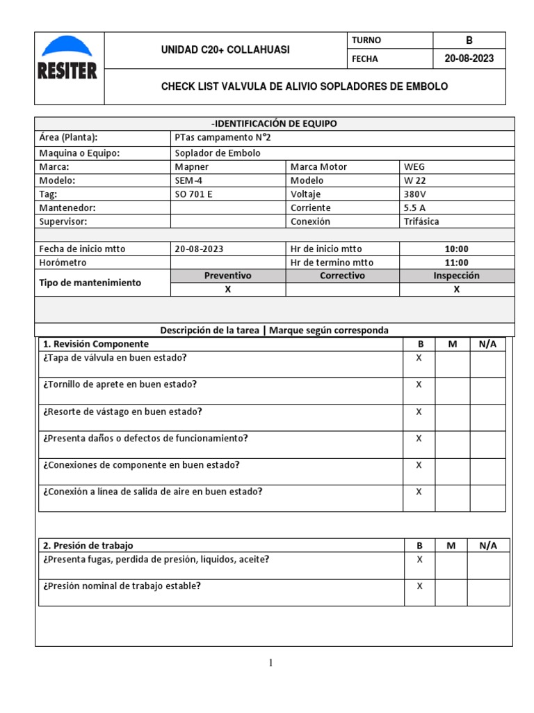 Mantenimiento Válvula Soplador Mapner SEM | PDF | Ingeniería mecánica ...