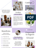 Folleto Aceites Esenciales Minimalista Morado