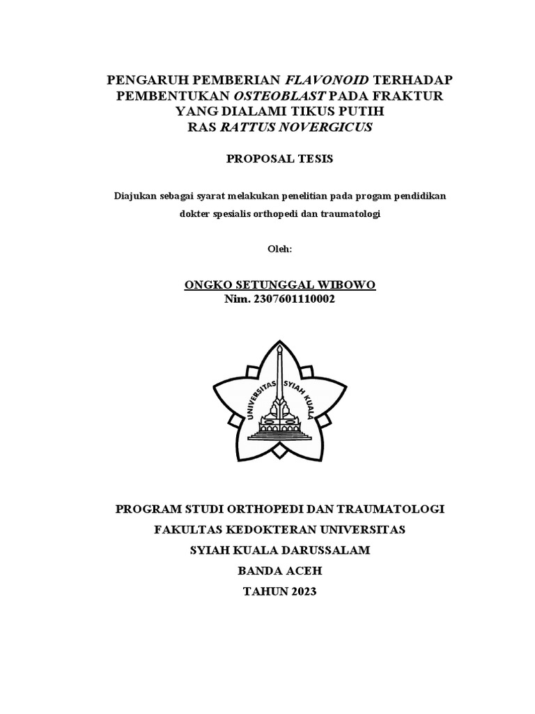 Dr. Ongko Setunggal Wibowo (Ortho) Proposal Tesis PDF