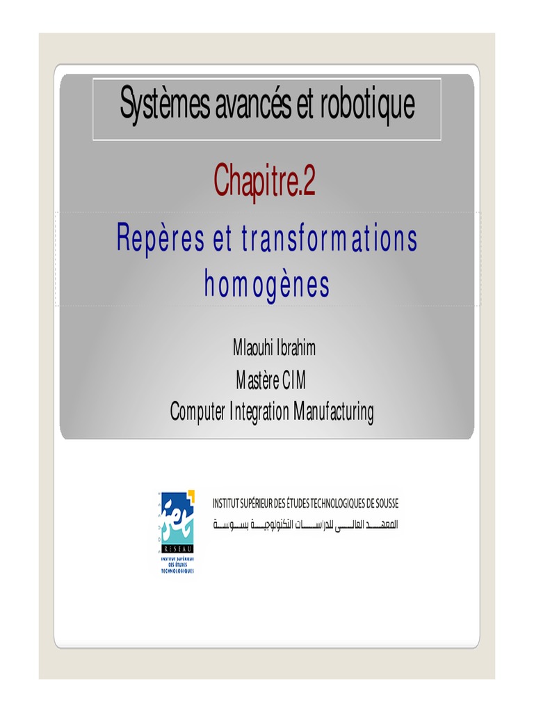 CH 2 - Init-Rob2 | PDF | Rotation | Matrice (Mathématiques)