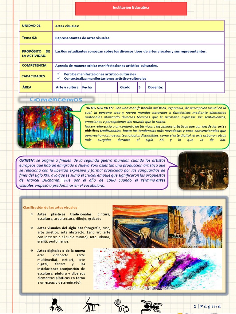 Actividades de Artes Visuales Secundaria | PDF | Dibujo | Pinturas