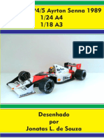 Mclaren MP4-5 Ayrton Senna 1989 (Jonats L. de Souza) Stampa400 Papercraft F1