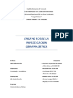 Ensayo Sobre La Investigacion Criminalística