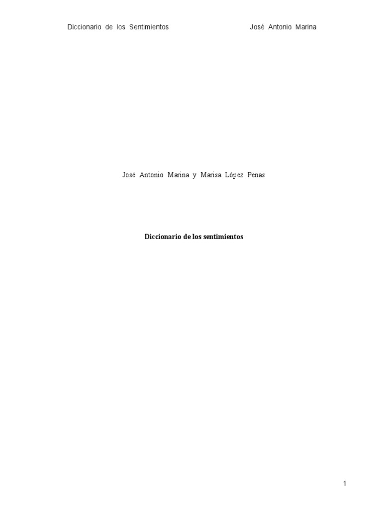 Libro de Los Sentimientos | PDF | Diccionario | Léxico
