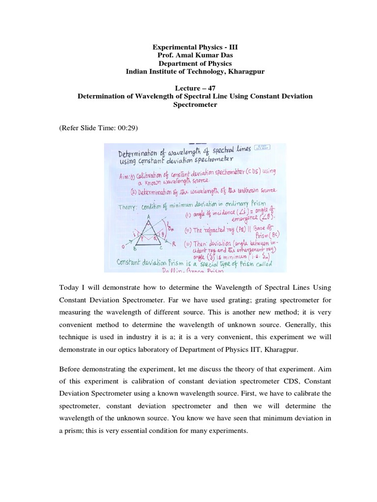 CDS Spectrometer PDF Spectrometer Light