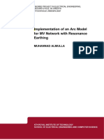 Implementation of An Arc Model For MV Network With Resonance Earthing