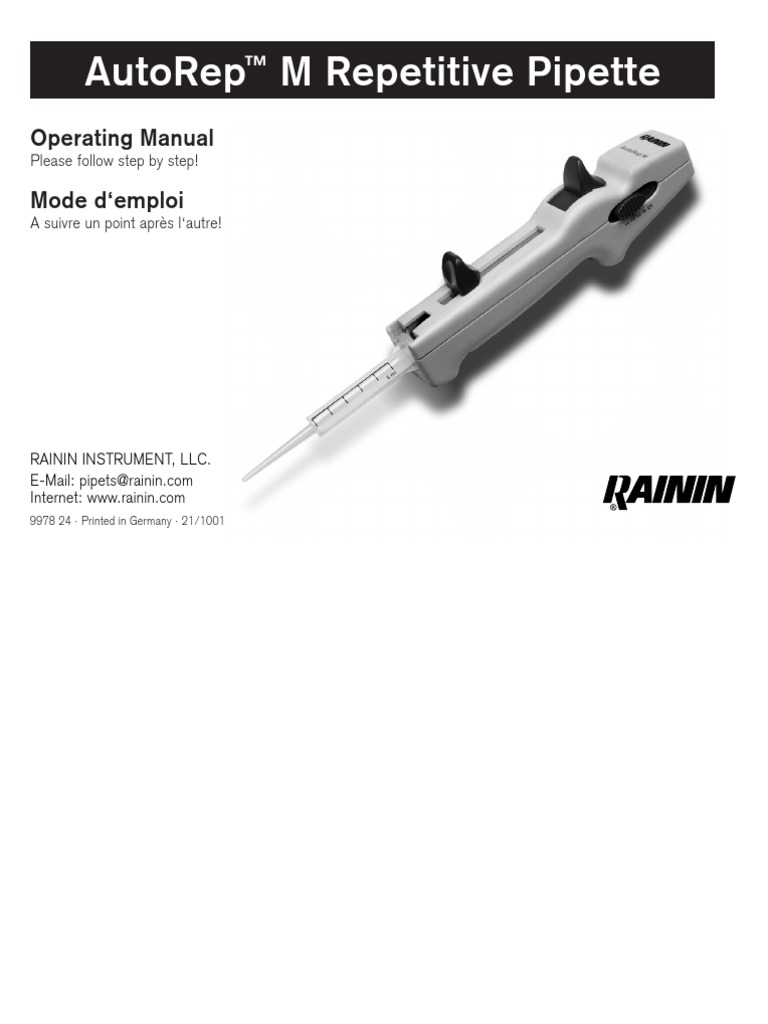 Autorep M Manual | PDF | Chimie
