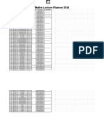 Maths Lecture Planner