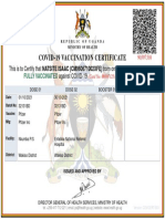 Nazite Isaac COVID-19 Vaccination Certificate