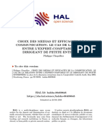 Choix Des Medias Et Efficacite de La Communication Le Cas de La Relation Entre L'Expert-Comptable Et Le Dirigeant de Petite Entreprise