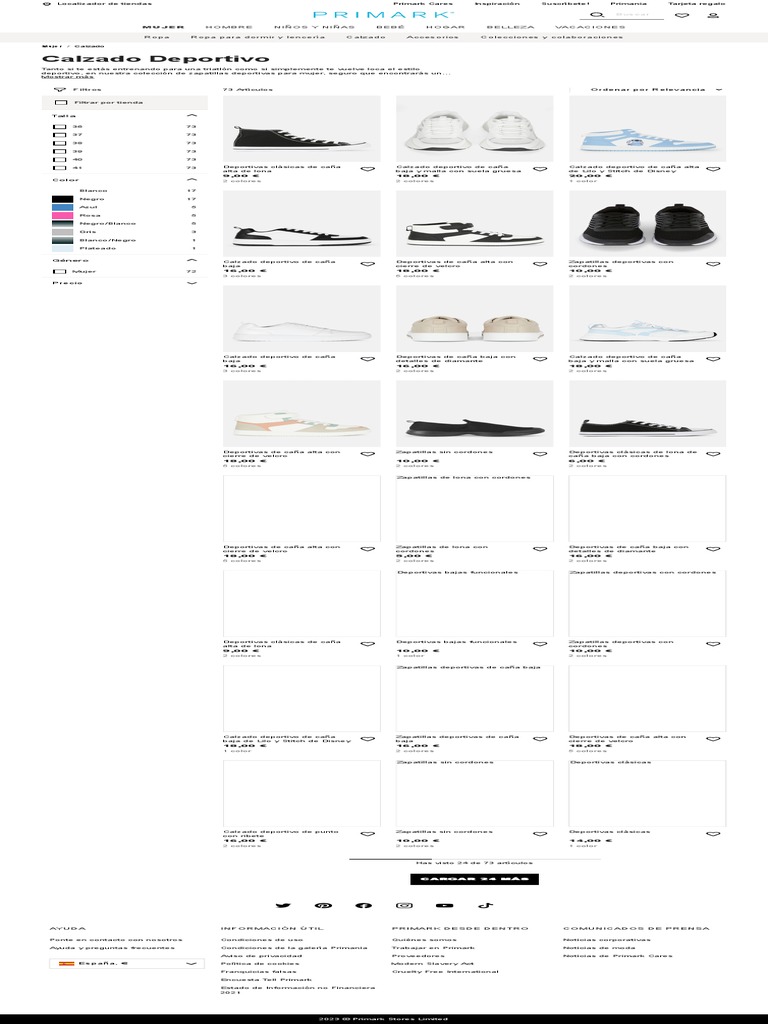 zapatillas deportivas primark mujer