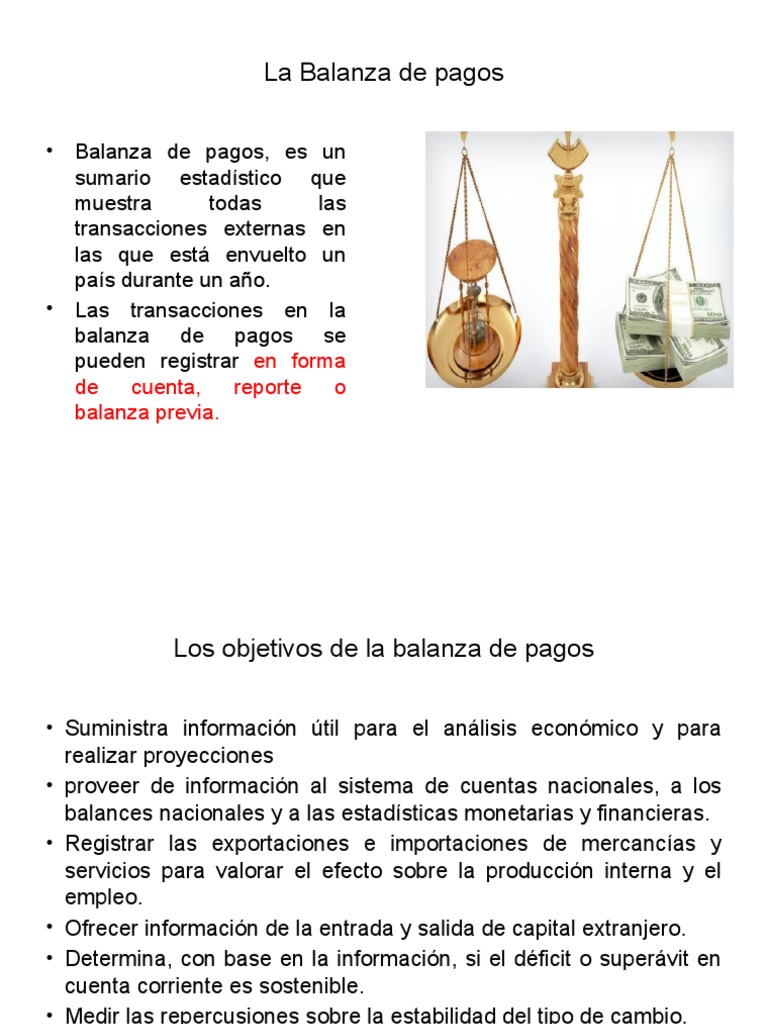 La Balanza de Pagos | PDF | Balance de pagos | Tipo de cambio