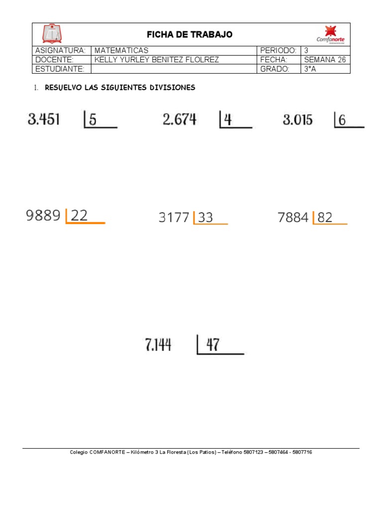 Ficha de Repaso Matematicas 3A | PDF