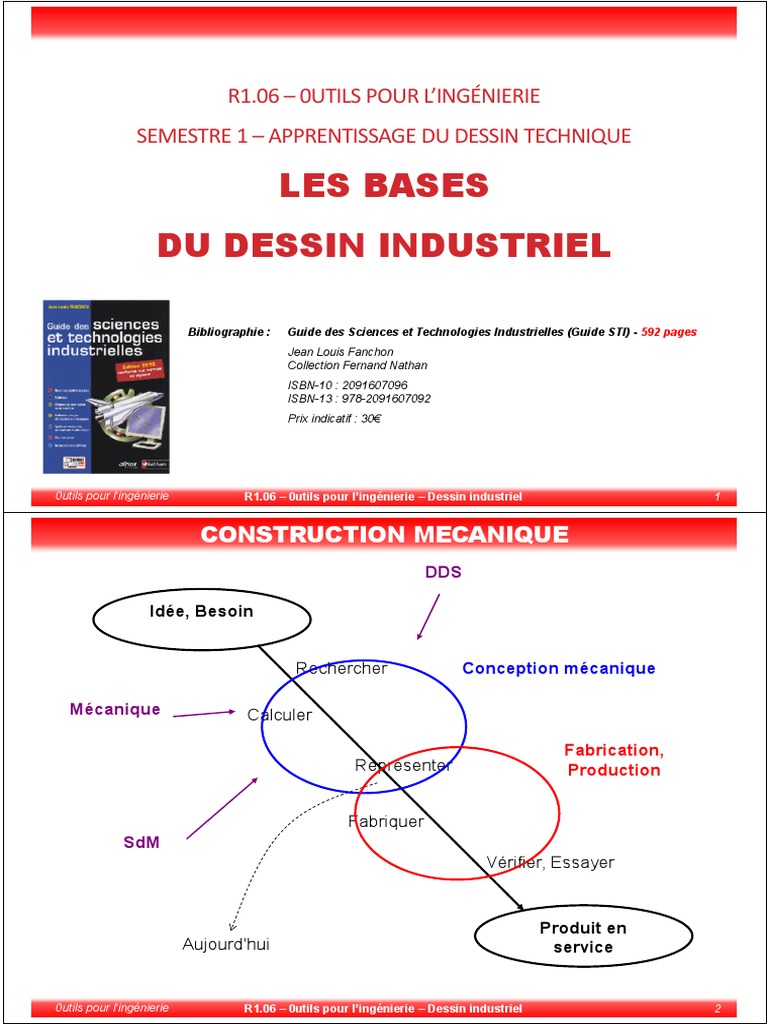 Bases du Dessin Industriel en Ingénierie | PDF | Dessin technique ...