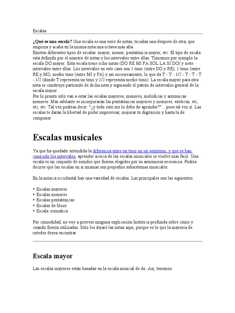 Teoria Escalas y Acordes | PDF | Escala (música) | Acorde (Música)