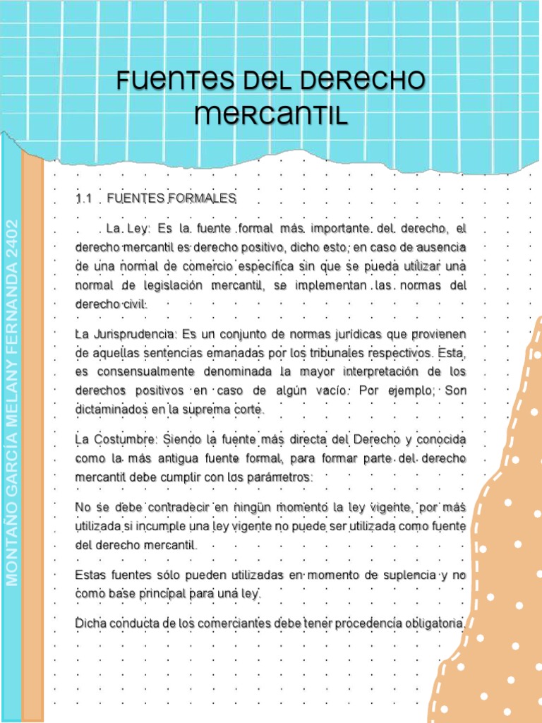 Fuentes Del Derecho Mercantil | PDF | Fuentes del derecho | Caso de ley